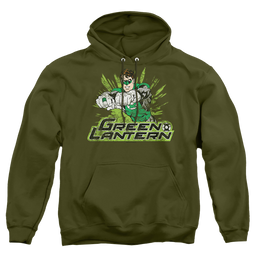 Green Lantern Gl Rough Distress - Pullover Hoodie Pullover Hoodie Green Lantern   