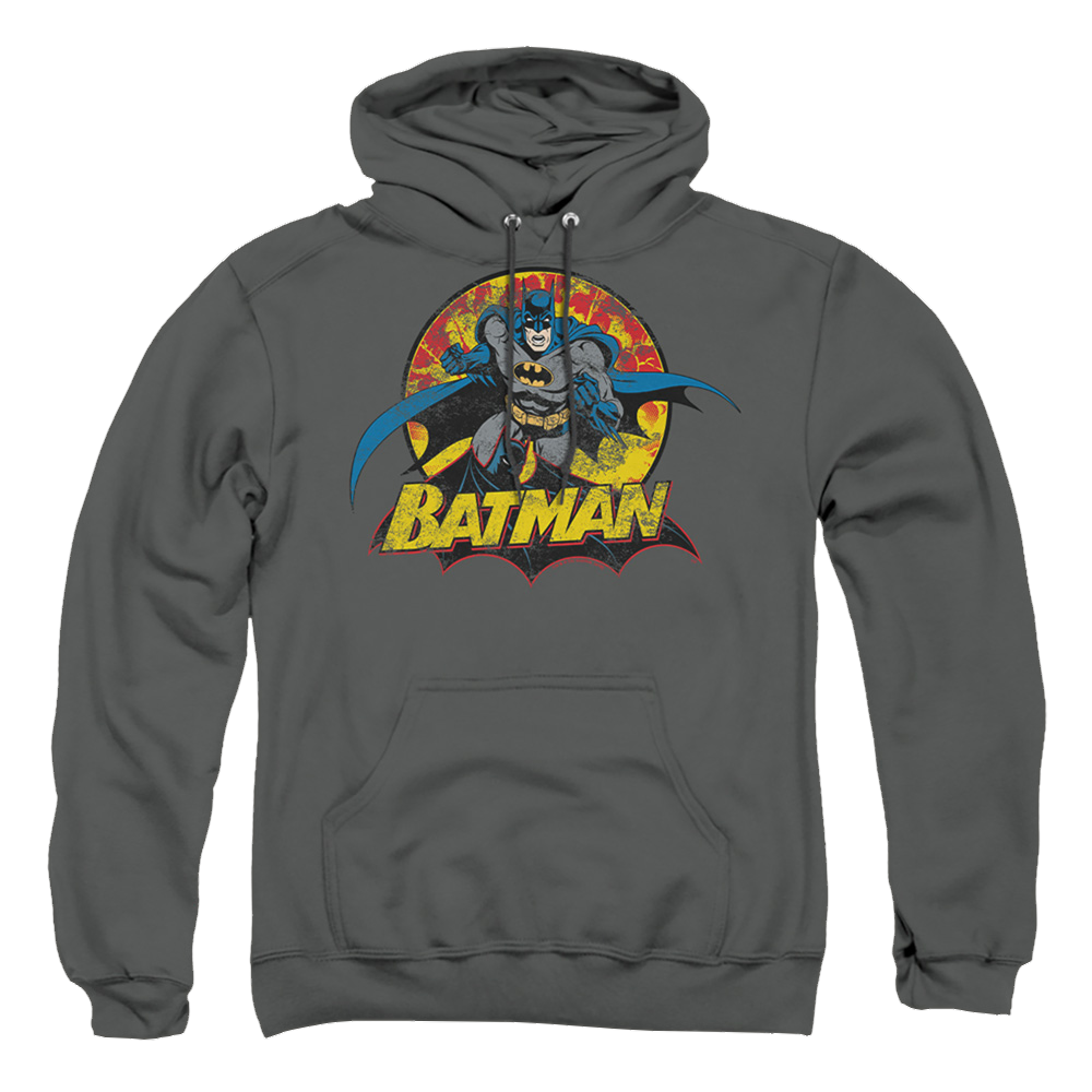 Justice League Batman Rough Distress Pullover Hoodie Pullover Hoodie Batman   
