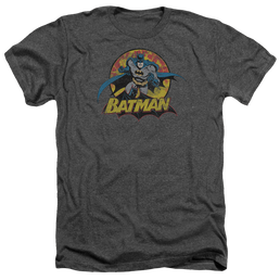 Justice League Batman Rough Distress Men's Heather T-Shirt Men's Heather T-Shirt Batman   