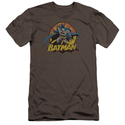 Justice League Batman Rough Distress Men's Premium Slim Fit T-Shirt Men's Premium Slim Fit T-Shirt Batman   