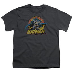 DC Batman Batman Rough Distress - Youth T-Shirt Youth T-Shirt (Ages 8-12) Batman   