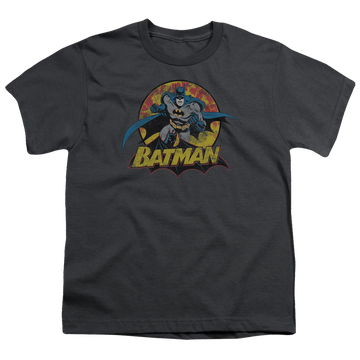 DC Batman Batman Rough Distress - Youth T-Shirt Youth T-Shirt (Ages 8-12) Batman   