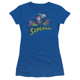 Justice League Superman Rough Distress Juniors T-Shirt Juniors T-Shirt Superman   