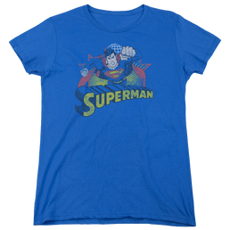 Justice League Superman Rough Distress Women's T-Shirt Women's T-Shirt Superman   
