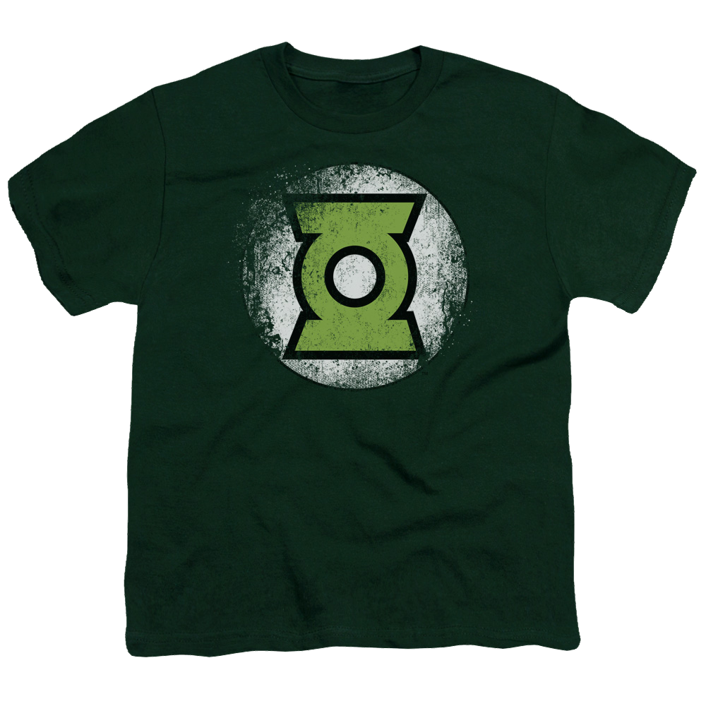 Green Lantern Destroyed Gl Logo - Youth T-Shirt Youth T-Shirt (Ages 8-12) Green Lantern   