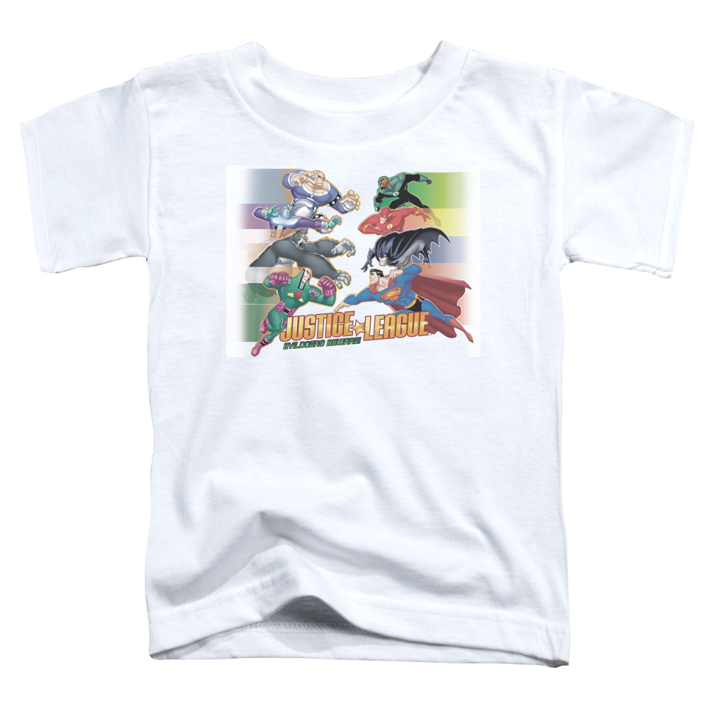 Justice League Evildoers Beware - Kid's T-Shirt Kid's T-Shirt (Ages 4-7) Justice League   