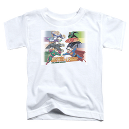 Justice League Evildoers Beware - Kid's T-Shirt Kid's T-Shirt (Ages 4-7) Justice League   