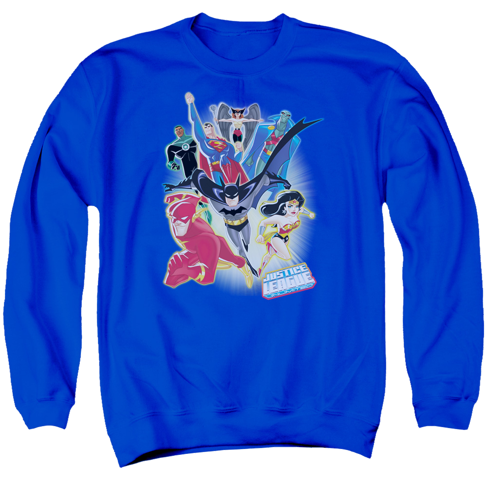 Justice League Unlimited Men's Crewneck Sweatshirt Men's Crewneck Sweatshirt Justice League   