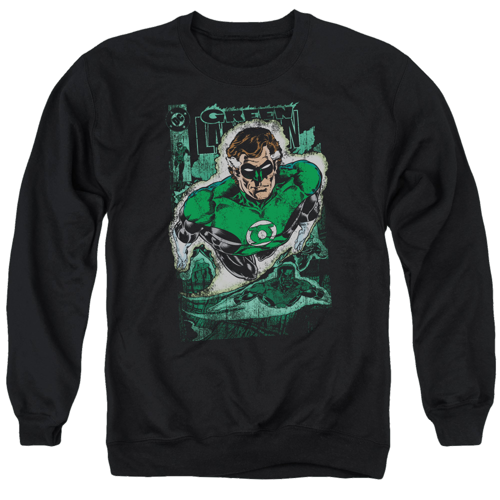 Green Lantern Green Lantern #1 Distress - Men's Crewneck Sweatshirt Men's Crewneck Sweatshirt Green Lantern   