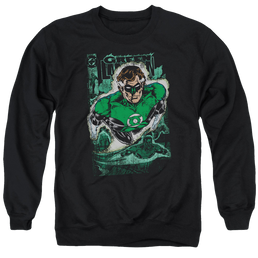 Green Lantern Green Lantern #1 Distress - Men's Crewneck Sweatshirt Men's Crewneck Sweatshirt Green Lantern   