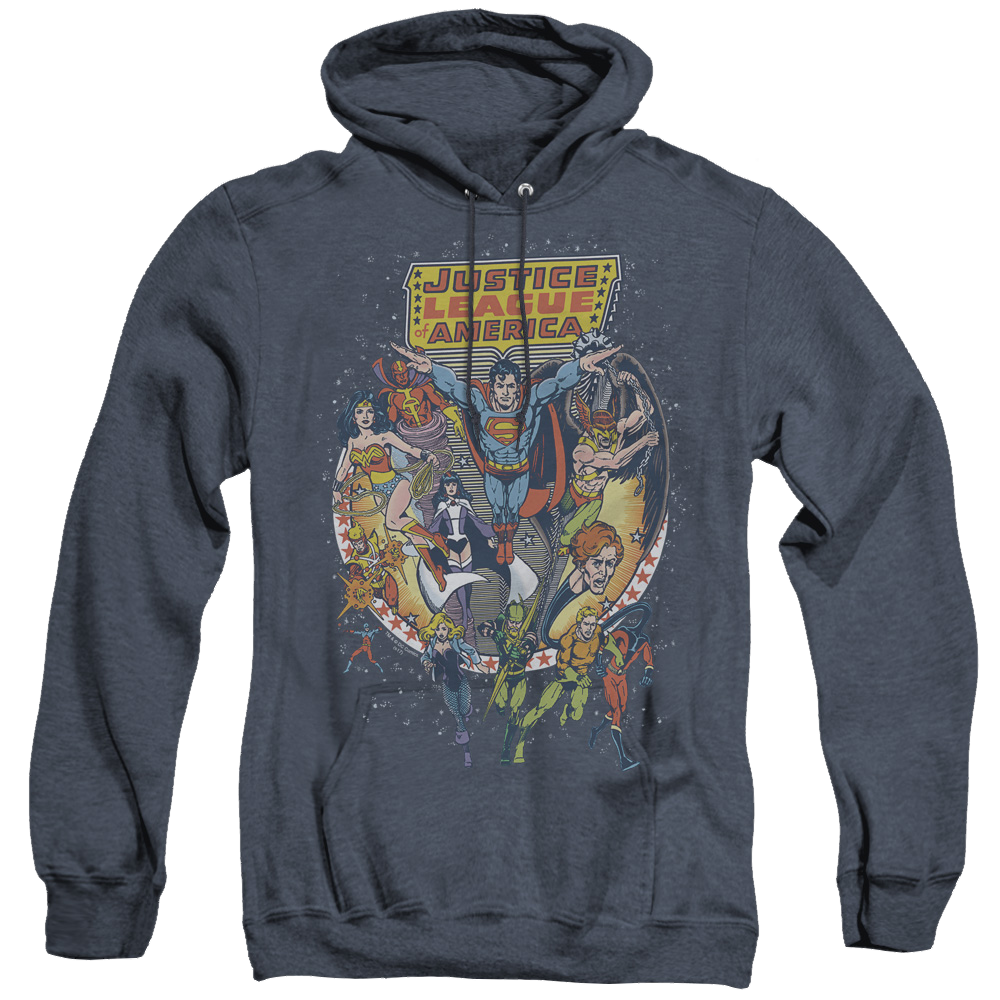Justice League Star Group - Heather Pullover Hoodie Heather Pullover Hoodie Justice League   