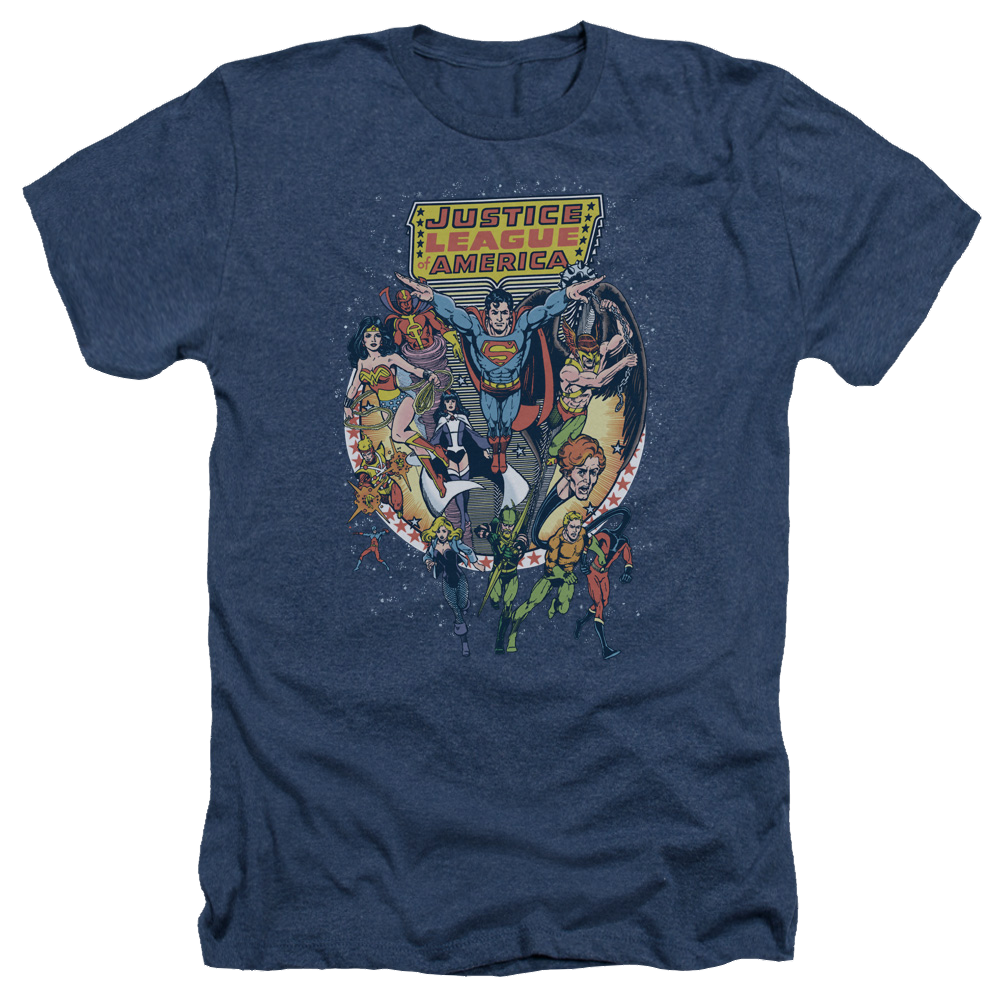 Justice League Star Group Men's Heather T-Shirt Men's Heather T-Shirt Justice League   