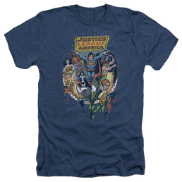 Justice League Star Group Men's Heather T-Shirt Men's Heather T-Shirt Justice League   
