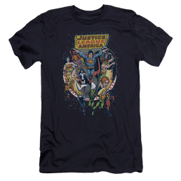 Justice League Star Group Men's Premium Slim Fit T-Shirt Men's Premium Slim Fit T-Shirt Justice League   