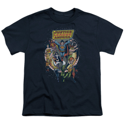 Justice League Star Group - Youth T-Shirt Youth T-Shirt (Ages 8-12) Justice League   