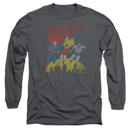 Justice League Worlds Best Men's Long Sleeve T-Shirt Men's Long Sleeve T-Shirt Justice League   