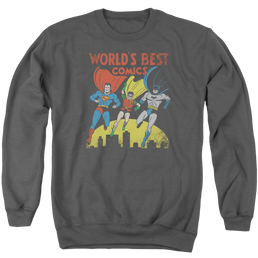 Justice League World's Best Men's Crewneck Sweatshirt Men's Crewneck Sweatshirt Justice League   