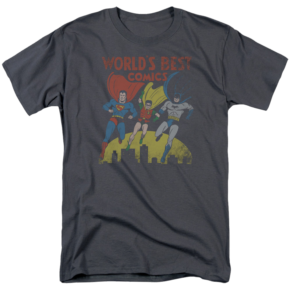 Justice League Worlds Best Men's Regular Fit T-Shirt Men's Regular Fit T-Shirt Justice League   