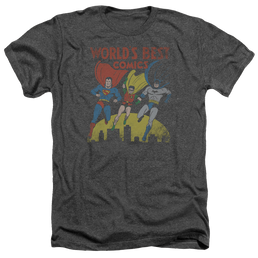 Justice League Worlds Best Men's Heather T-Shirt Men's Heather T-Shirt Justice League   