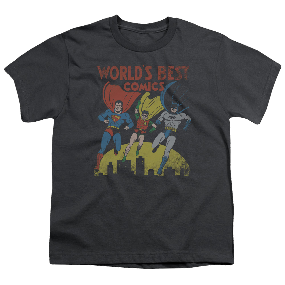 Justice League Worlds Best - Youth T-Shirt Youth T-Shirt (Ages 8-12) Justice League   
