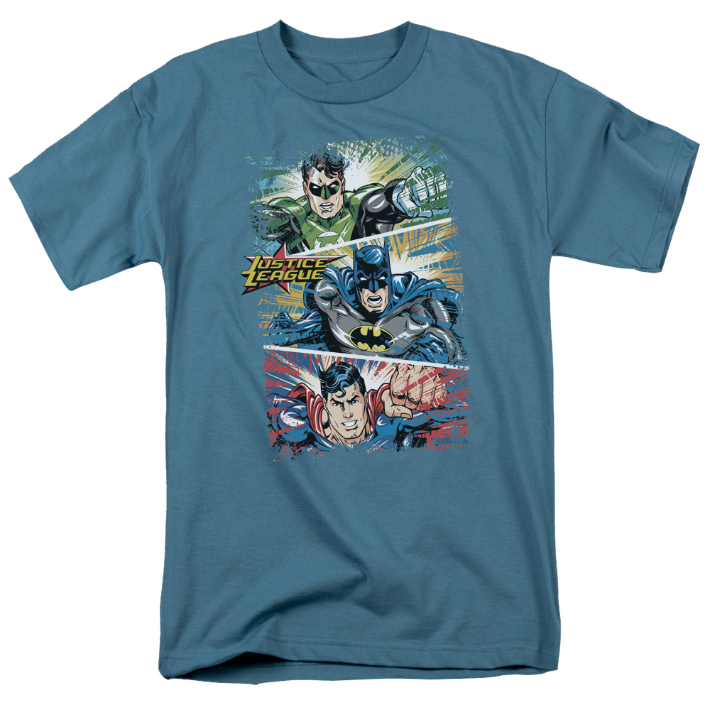 Justice League Action Frames Men's Regular Fit T-Shirt Men's Regular Fit T-Shirt Justice League   