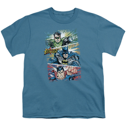 Justice League Green Lantern Panels - Youth T-Shirt Youth T-Shirt (Ages 8-12) Justice League   