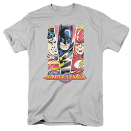 Justice League Hero Triptych - Men's Regular Fit T-Shirt Men's Regular Fit T-Shirt Justice League   