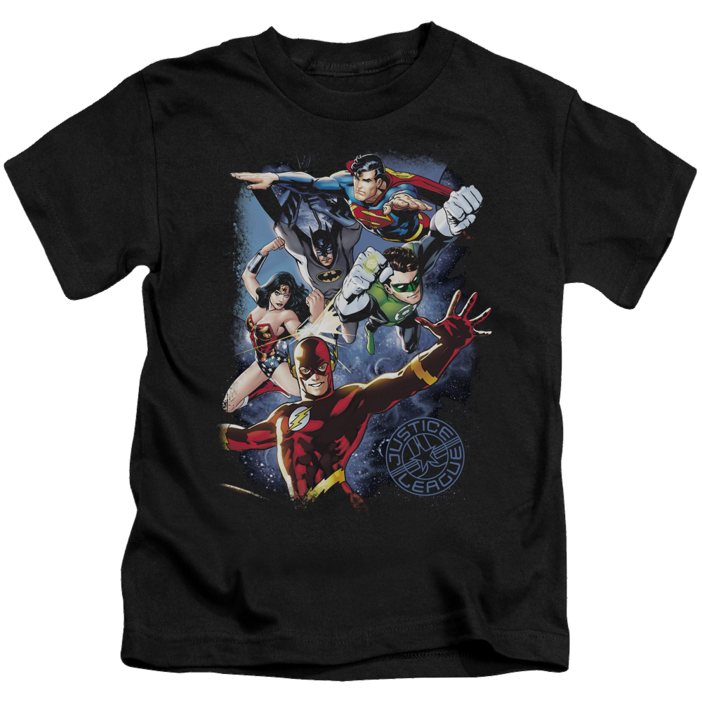 Justice League Galactic Attack Color - Kid's T-Shirt Kid's T-Shirt (Ages 4-7) Justice League   