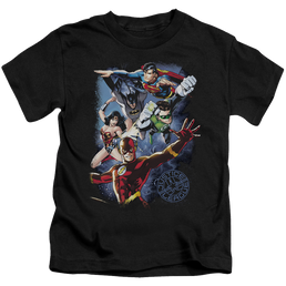 Justice League Galactic Attack Color - Kid's T-Shirt Kid's T-Shirt (Ages 4-7) Justice League   
