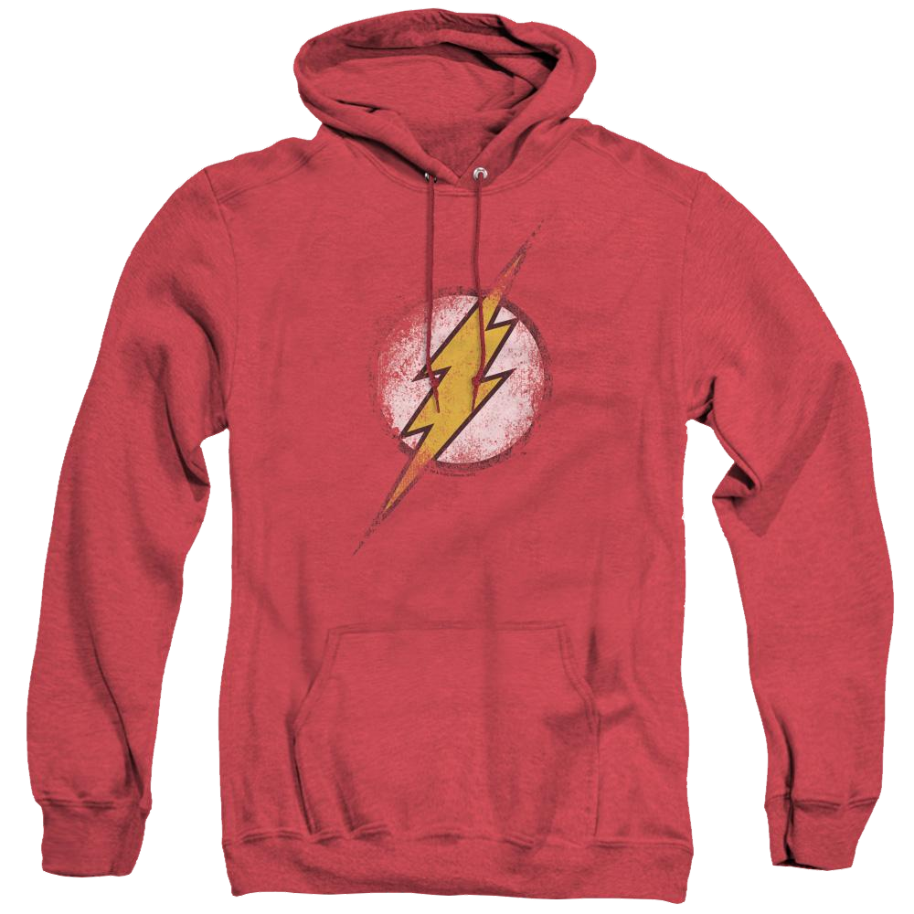 Flash, The Destroyed Flash Logo - Heather Pullover Hoodie Heather Pullover Hoodie The Flash   
