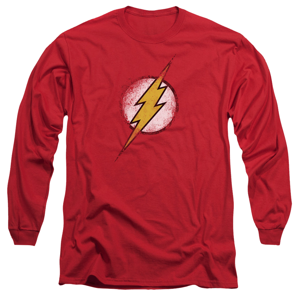 Flash, The Destroyed Flash Logo - Men's Long Sleeve T-Shirt Men's Long Sleeve T-Shirt The Flash   