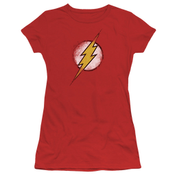 Flash, The Destroyed Flash Logo - Juniors T-Shirt Juniors T-Shirt The Flash   