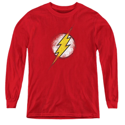 Flash, The Destroyed Flash Logo - Youth Long Sleeve T-Shirt Youth Long Sleeve T-Shirt The Flash   