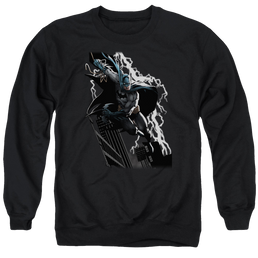 Justice League Lighting Crashes Men's Crewneck Sweatshirt Men's Crewneck Sweatshirt Batman   