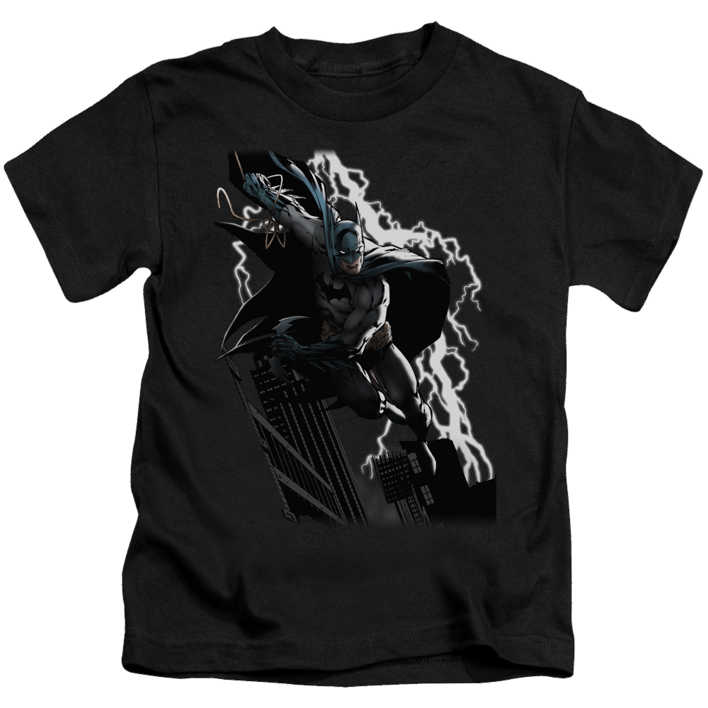 DC Batman Lighting Crashes - Kid's T-Shirt Kid's T-Shirt (Ages 4-7) Batman   