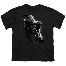 DC Batman Lighting Crashes - Youth T-Shirt Youth T-Shirt (Ages 8-12) Batman   