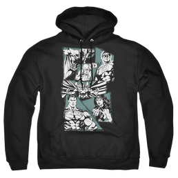 Justice League A Mighty League Pullover Hoodie Pullover Hoodie Justice League   