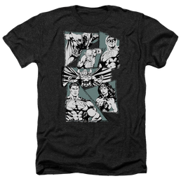 Justice League A Mighty League Men's Heather T-Shirt Men's Heather T-Shirt Justice League   