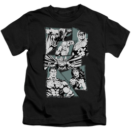 Justice League A Mighty League - Kid's T-Shirt Kid's T-Shirt (Ages 4-7) Justice League   