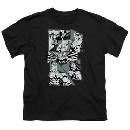 Justice League A Mighty League - Youth T-Shirt Youth T-Shirt (Ages 8-12) Justice League   