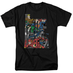 Justice League Lettered League Men's Regular Fit T-Shirt Men's Regular Fit T-Shirt Justice League   