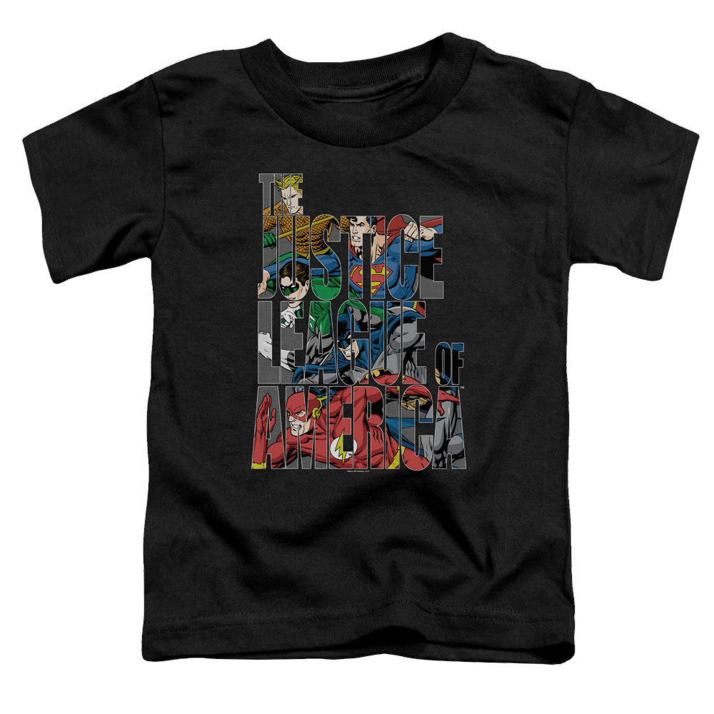 Justice League Lettered League - Toddler T-Shirt Toddler T-Shirt Justice League   