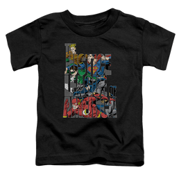 Justice League Lettered League - Toddler T-Shirt Toddler T-Shirt Justice League   
