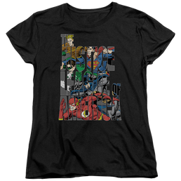 Justice League Lettered League - Women's T-Shirt Women's T-Shirt Justice League   