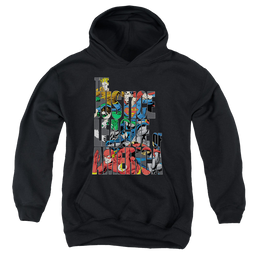 Justice League Lettered League - Youth Hoodie Youth Hoodie (Ages 8-12) Justice League   