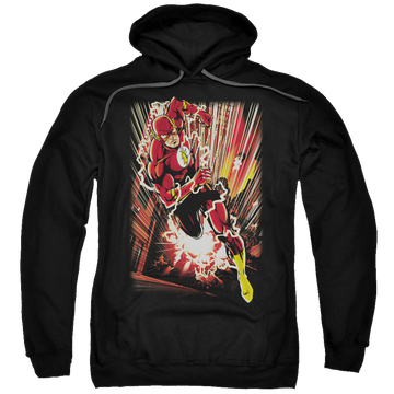 Black pullover hoodie with The Flash Street Speed graphic