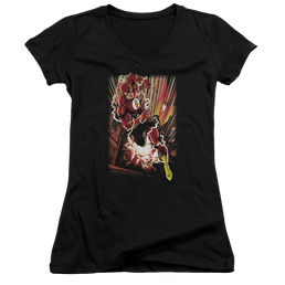 Flash, The Street Speed - Juniors V-Neck T-Shirt Juniors V-Neck T-Shirt The Flash   