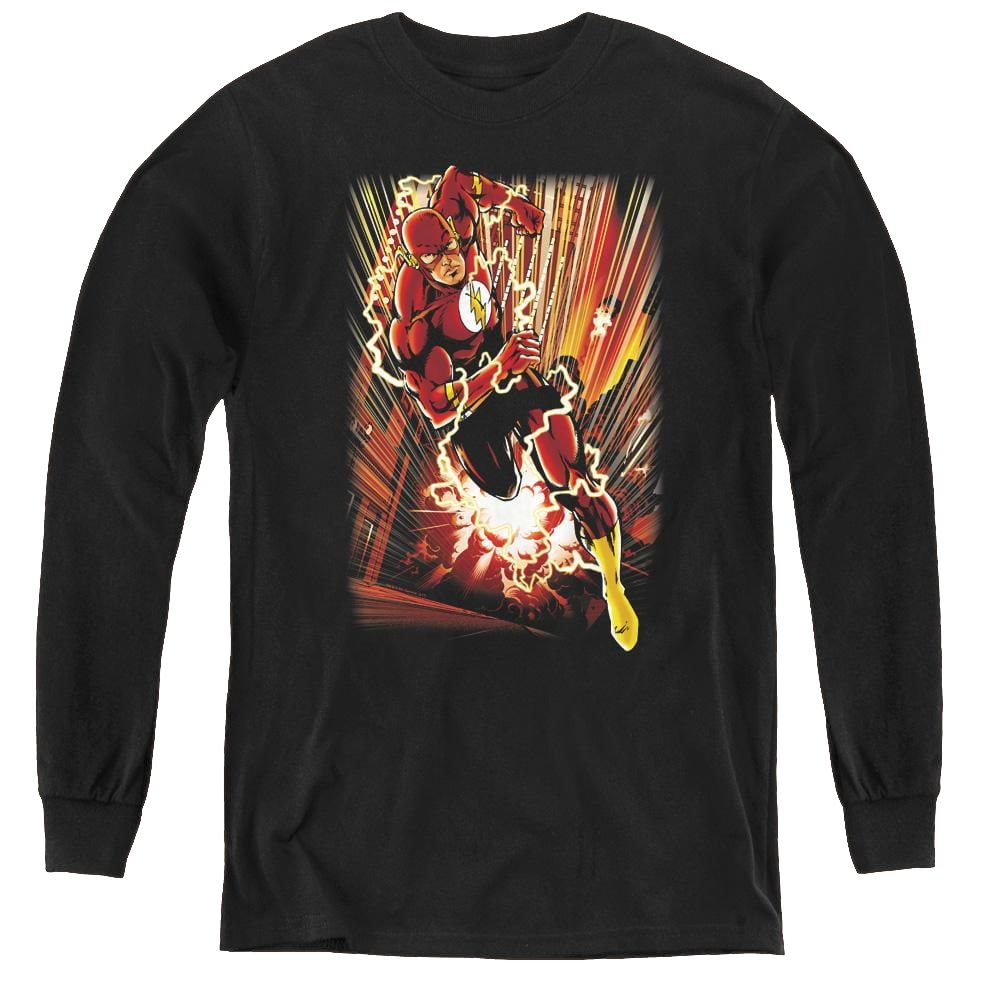 Flash, The Street Speed - Youth Long Sleeve T-Shirt Youth Long Sleeve T-Shirt The Flash   