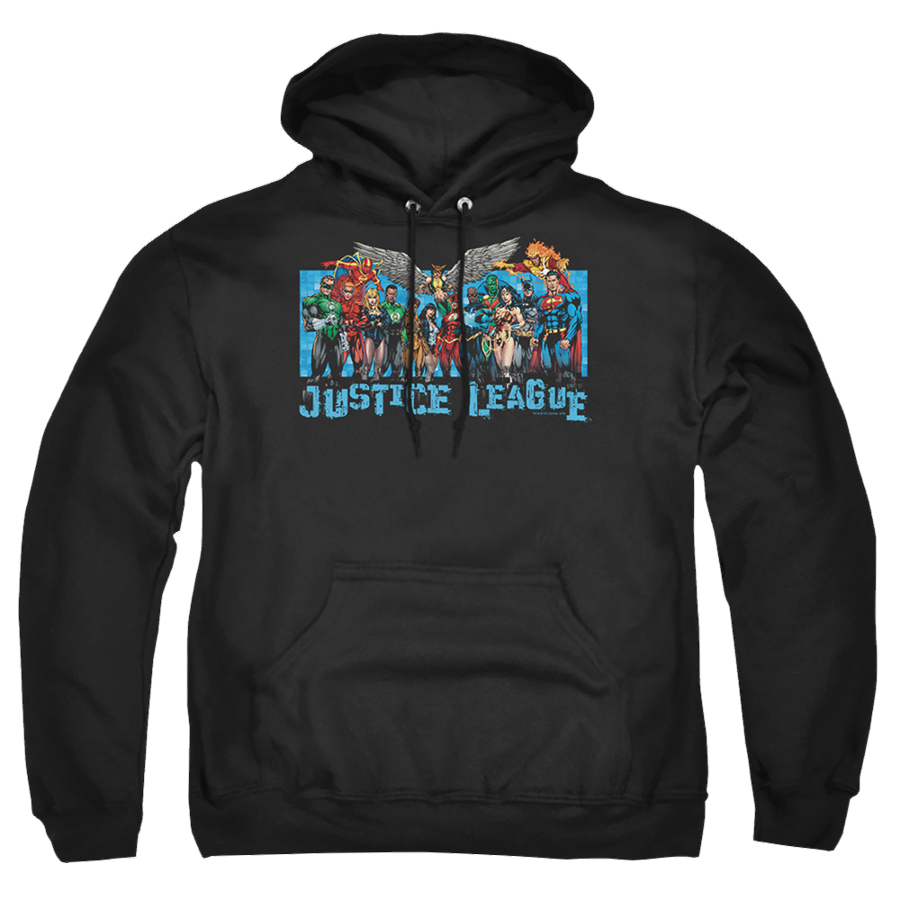 Justice League League Lineup Pullover Hoodie Pullover Hoodie Justice League   