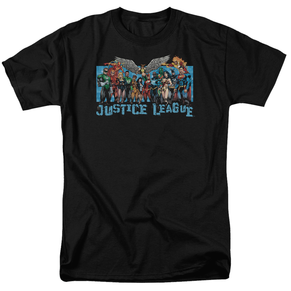 Justice League League Lineup Men's Regular Fit T-Shirt Men's Regular Fit T-Shirt Justice League   